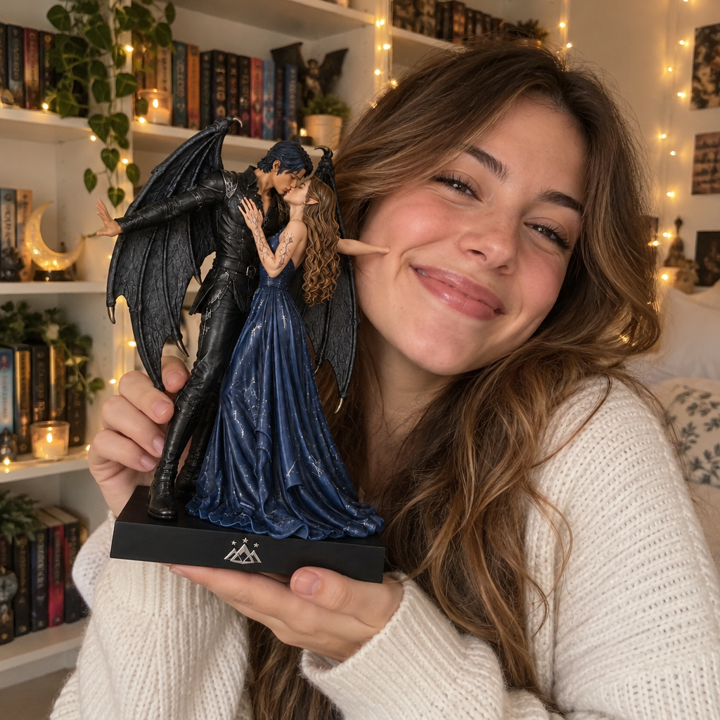 Customer with her bookend